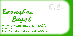 barnabas engel business card